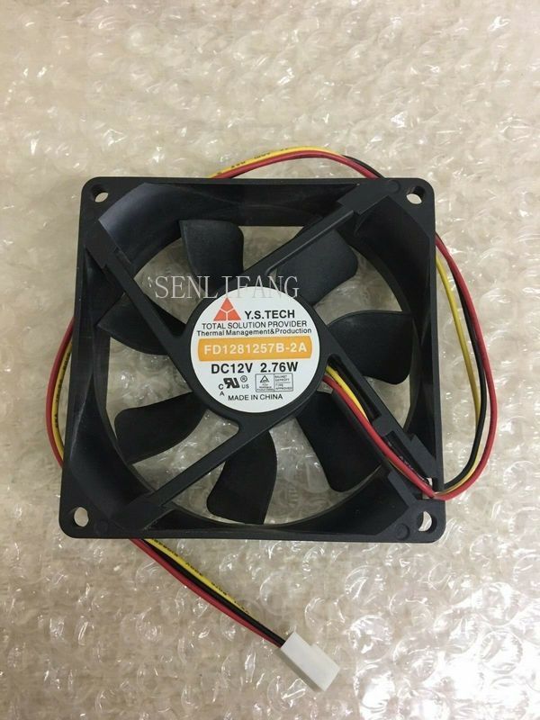 Free shipping for Emacro Y.S TECH FD1281257B-2A DC 12V 2.76W 90x90x25mm 2-wire Server Round Fan