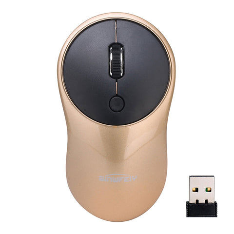 New Advanced Tech 2.4G Rechargeable Silent Wireless Mouse USB Office Laptop Mice 4-buttons 3 Adjustable 800/1200/1600 DPI