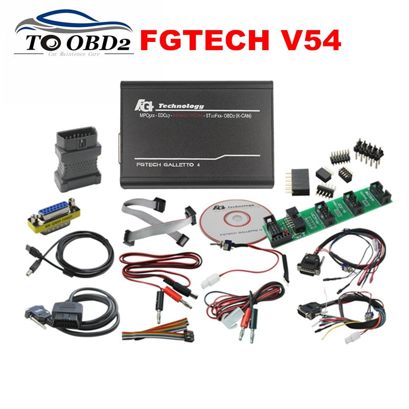 Professional OBDII/EOBD FGTCH V54 Galletto 4 Master BDM-Tricore-OBD Function ECU Programmer FG Tech Unlock Version MultiLanguage