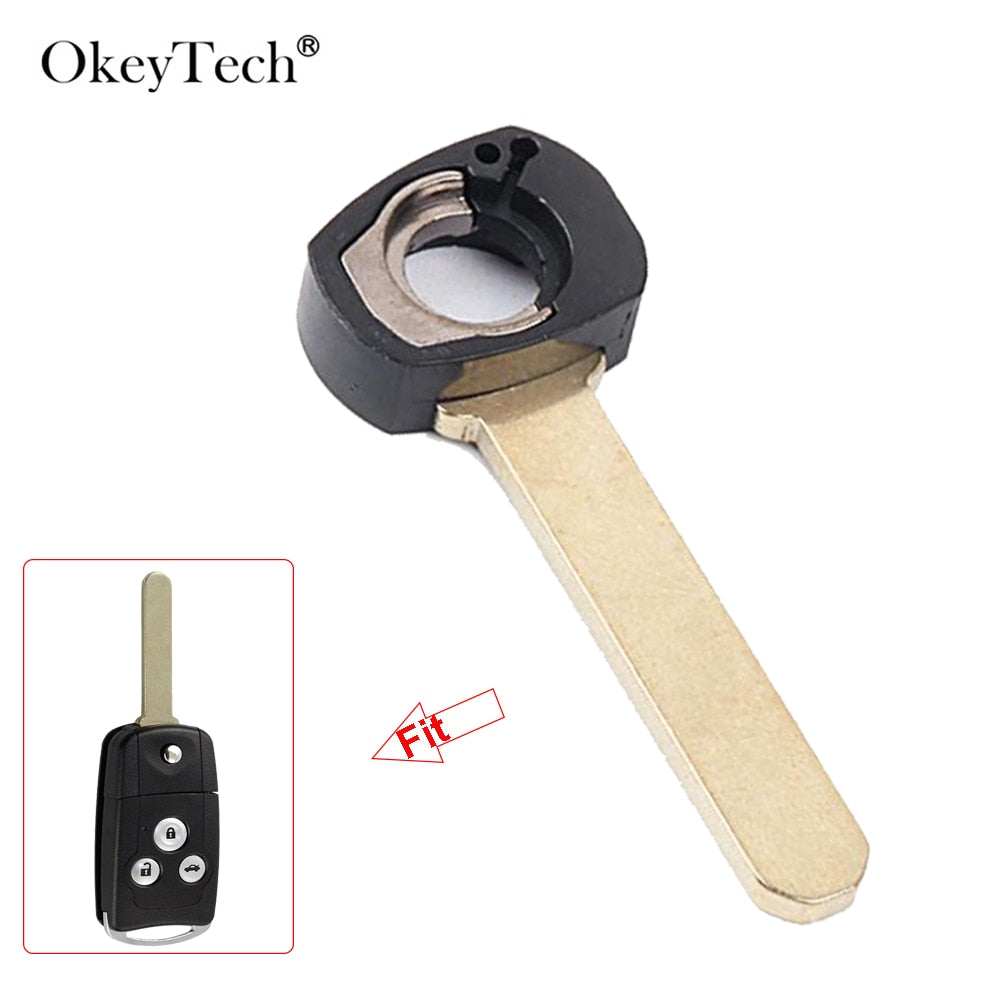 Okey Tech Flip Folding Car Key Remote Control Key Replacement Metal Key For Honda Civic Accord Jazz CRV Acura Uncut Blank Blade