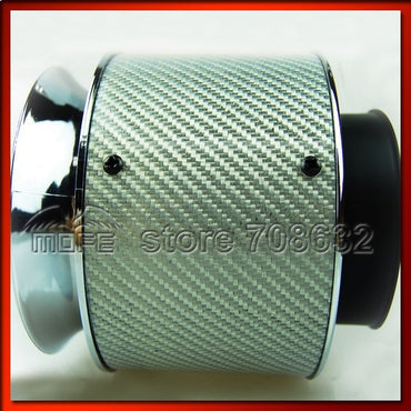 3D Weaving Tech & High Grip Design 76mm 3" Carbon Fiber Auto Car Air Intake / Carbon Air Filter White