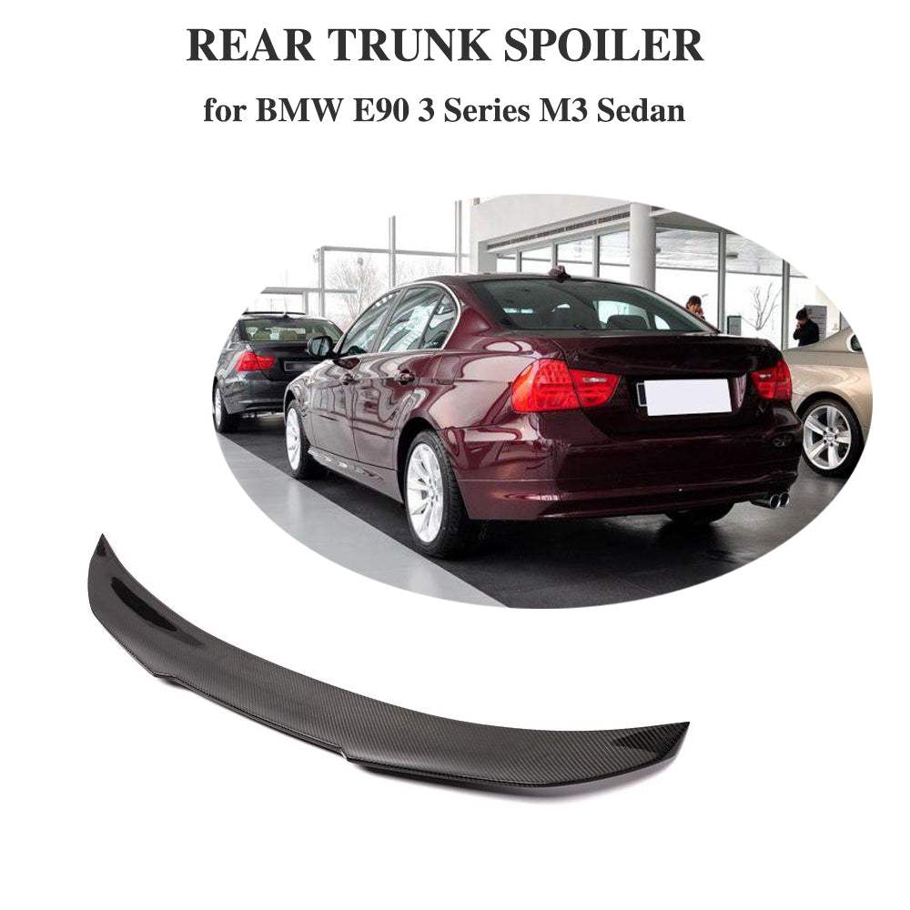 Carbon Fiber Rear Trunk Spoiler  Boot Lip Wing For BMW 3 Series E90 Base Sedan M Tech M3 2005 - 2012