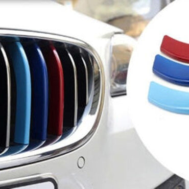 Car Auto Sport M3D Kidney Grill 3 Color Cover Strip Cap Clip Tech For BMW X5 X6