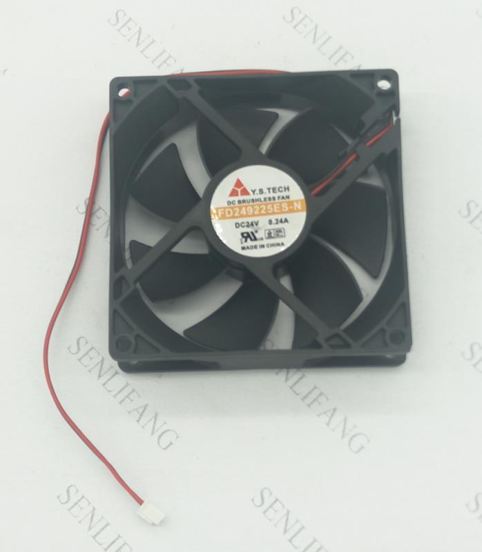 Free shipping For Y.S TECH FD249225ES-N DC 24V 0.24A 92x92x25mm Server Cooler Fan