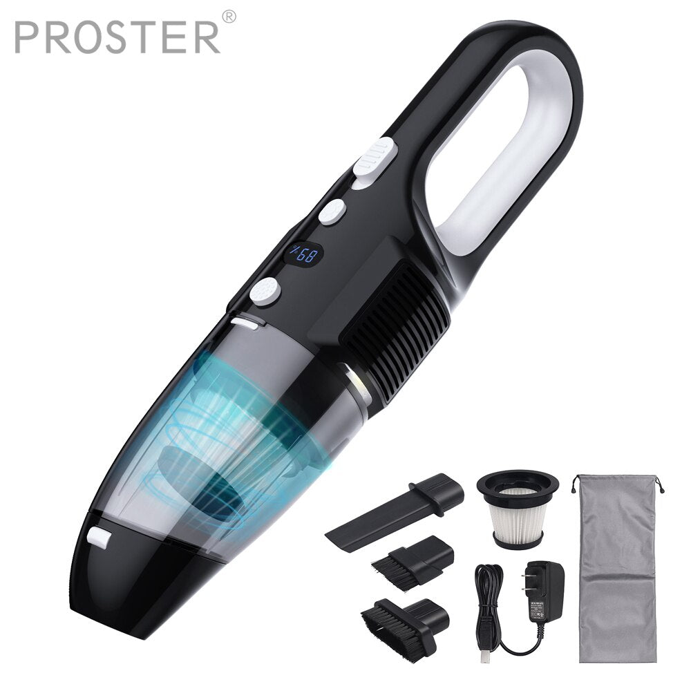 Proster for Portable Handheld Vacuum Cleaner 6KPA Powerful Cyclonic Suction Vacuum Cleaner Cordless Lithium Quick Charge Tech