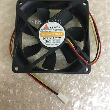 Free shipping for Emacro  Y.S TECH FD1281257B-2A DC 12V 2.76W 90x90x25mm 2-wire Server Round Fan