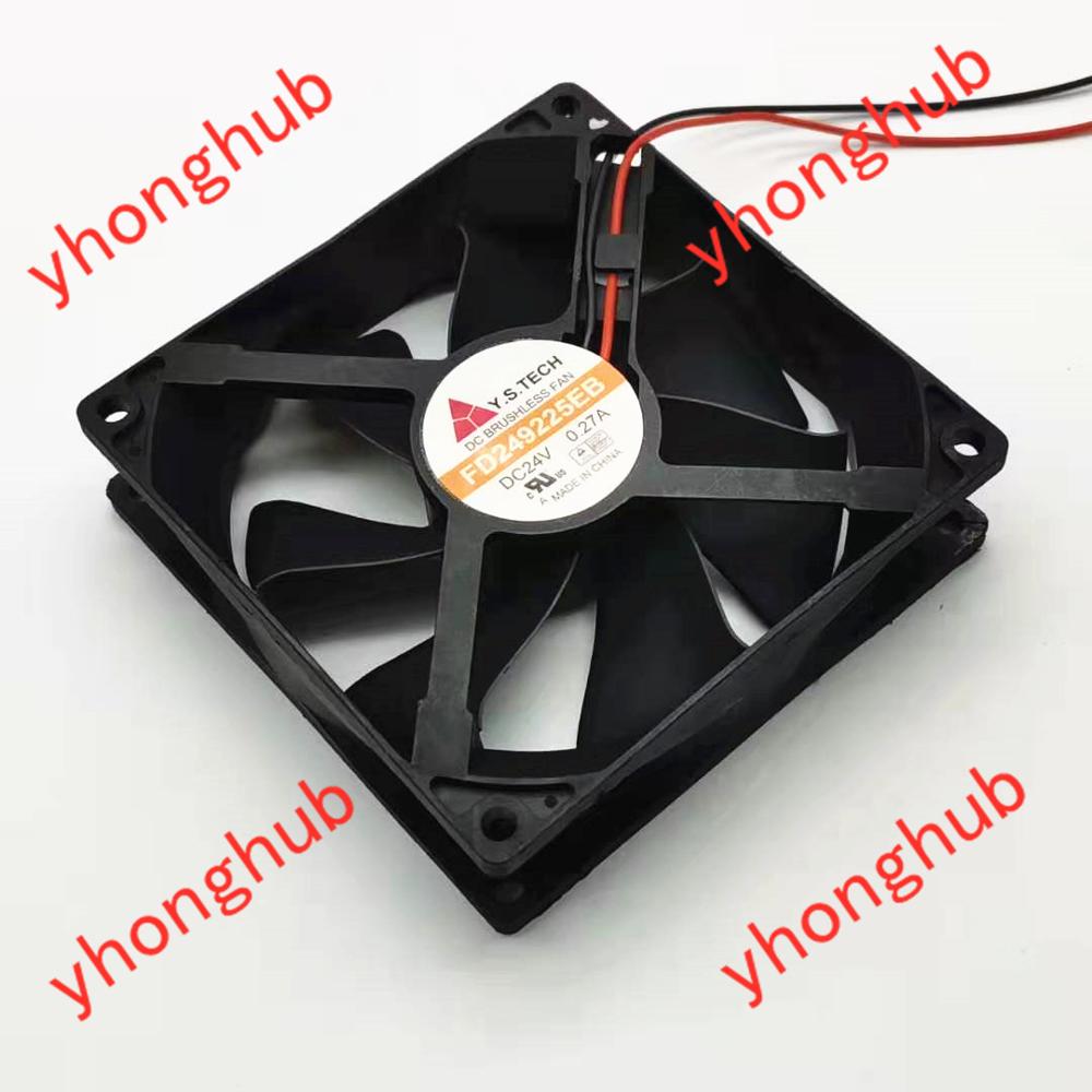 Emacro For Y.S.TECH  FD249225EB DC 24V 0.27A 3-wire 90x90x25mm Server Cooler Fan