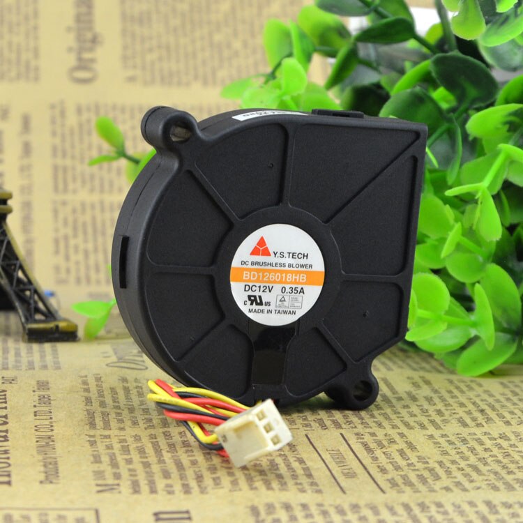 For Y.S.TECH 6018 60mm x 18mm BD126018HB DC Brushless Blower Cooler Cooling Fan 12V 0.35A 3Wire 3Pin Connector for Dlink 3324SR