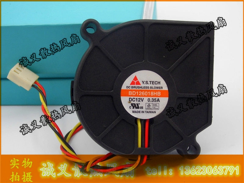 Y.S.TECH 6018 12V 0.35A turbo Blower BD126018HB cooling fan