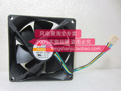 Original Y.S.TECH FD129225LB 12V0.15A PWM silent fan 9CM 9225