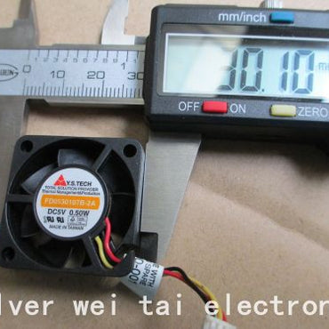 3pcs fan Y.S.Tech 3010 cooling fan double ball three-pin 30X30X10mm 3cm fan FD0530107B-2A DC5V 0.50W mini micro fan