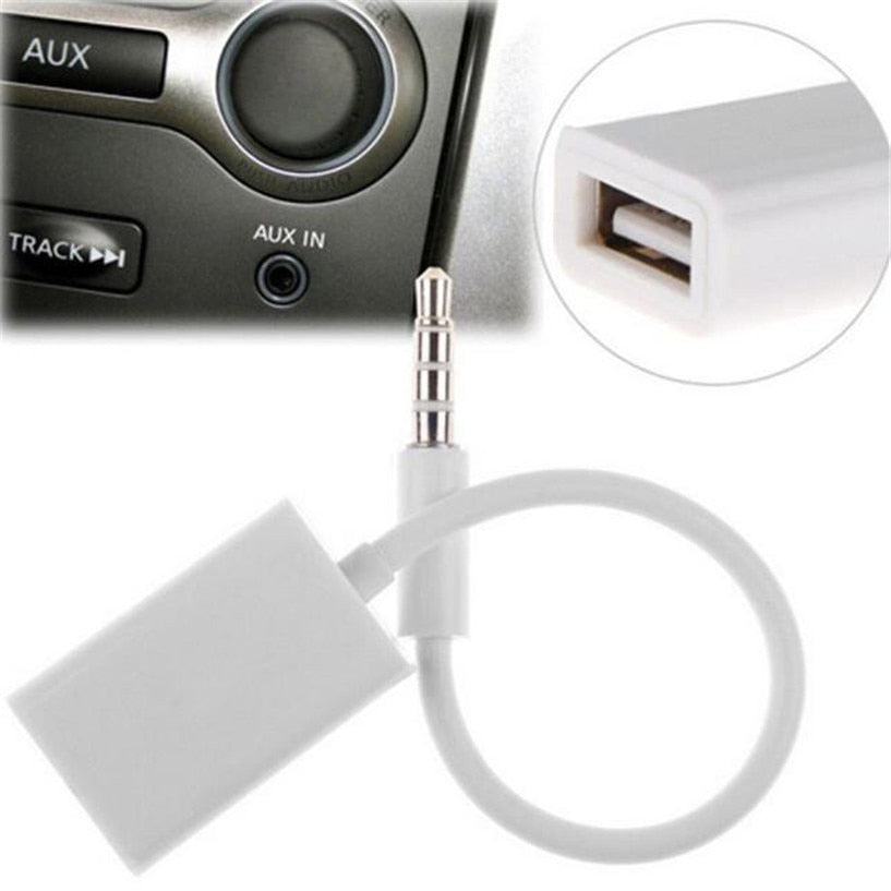 NEW Mecall Tech 3.5mm Male AUX Audio Plug Jack To USB 2.0 Female Converter Cable Cord Car MP3 wholesale